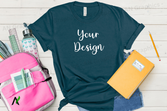Back to School Bell Canvas Mockup - 018: A Professional Tool for T-Shirt Design Showcases