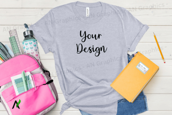 Back to School Bell Canvas Mockup - 026: A Professional Design Tool for Your T-Shirt Creations