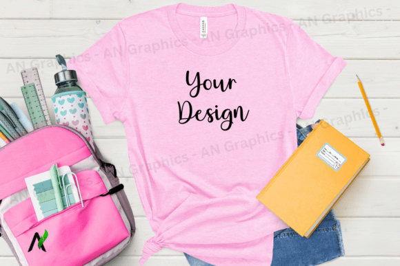 Back to School Bell Canvas Mockup - 029: A Professional Design Tool for T-Shirt Creators