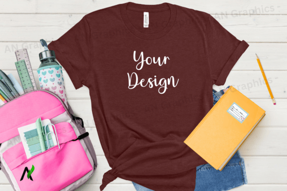Back to School Bell Canvas Mockup - 031: A Professional Solution for Showcasing Your T-Shirt Designs