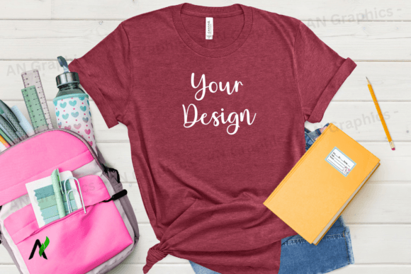 Back to School Bell Canvas Mockup - 065: Elevating Your T-Shirt Design Game