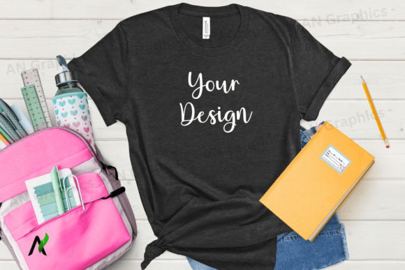 Back to School Bell Canvas Mockup: A Designer’s Essential Tool for Showcasing T-Shirt Creations